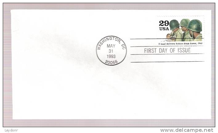 FDC V-mail Delivers Letters From Home - World War II - 1991-2000