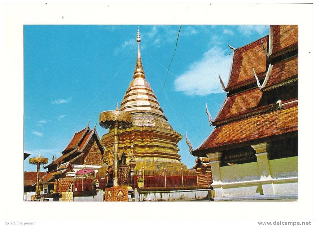 Cp, Thaïlande, Chiengmai North, Chedee Of Wat Phrathat On The Top Of Mountain Dot-Suther, Voyagée - Thaïlande