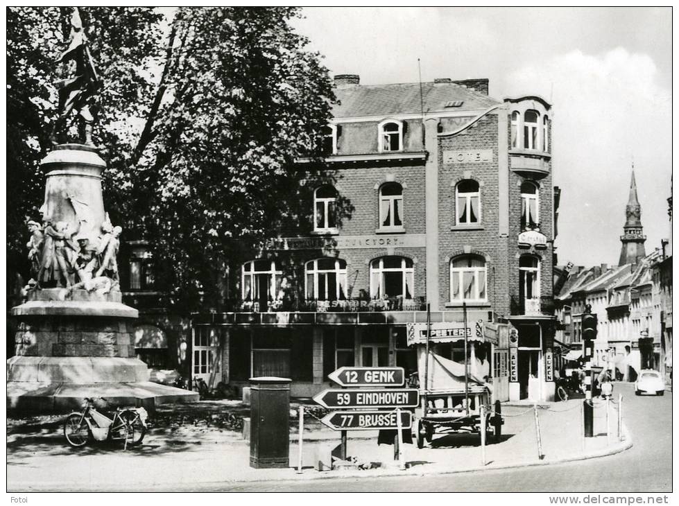 REAL PHOTO POSTCARD HOTEL SCHREURS HASSELT BELGIQUE BELGIUM CARTE POSTALE MOTORCYCLE - Hasselt