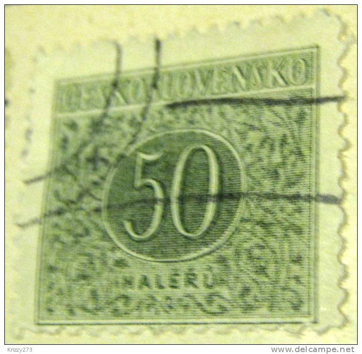 Czechoslovakia 1954 Postage Due 50h - Used - Timbres-taxe