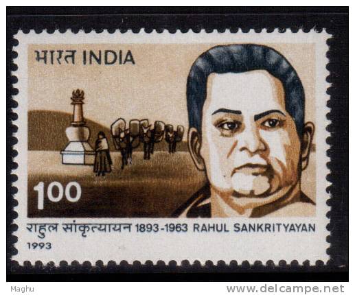 India MNH 1993, Rahul Sankrityayan, Traveller &amp;  Man Of Letters, - Ongebruikt