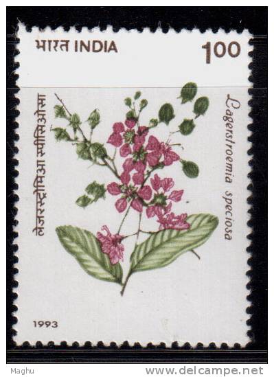 India MNH 1993, 1.00r Jarul, Indian Flowring Trees, Flower - Nuovi