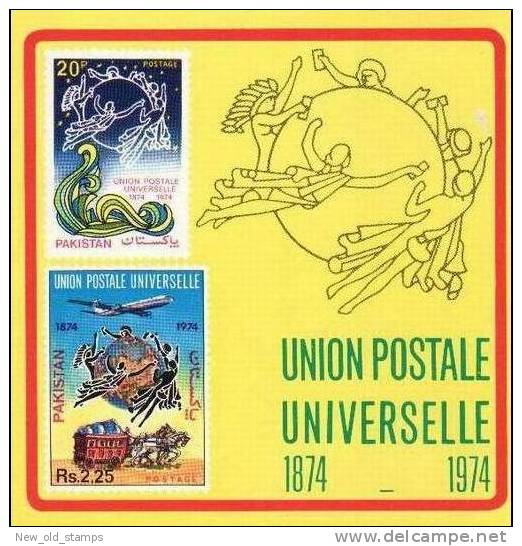 Pakistan 1974 Centenary Of Universal Postal Union  (UPU) S/S MNH HORSE COACH, TRANSPORT - Autres & Non Classés