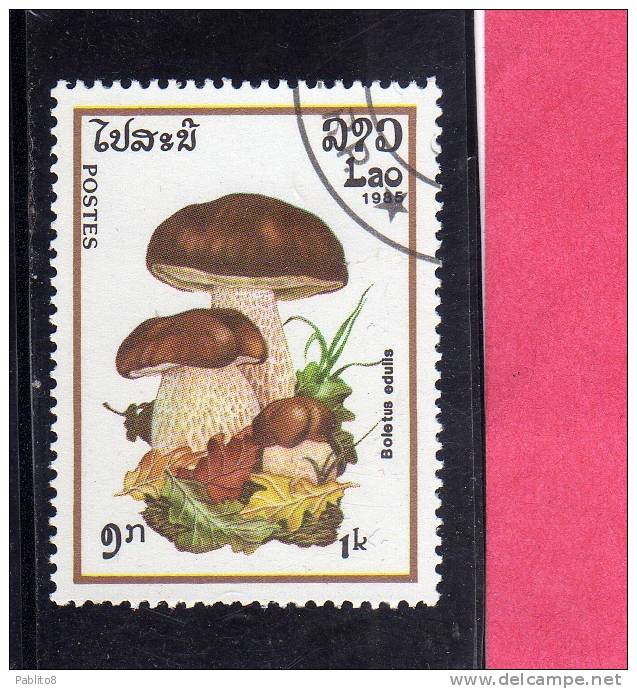 LAOS LAO 1985 MUSHROOMS FUNGHI BOLETUS EDULIS USED - Laos