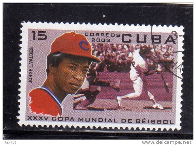 CUBA 2003 BASEBALL BEISBOL COPA INTERCONTINENTAL USED - Used Stamps