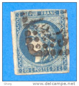 France 1870 : Cérès, Emission Dite De Bordeaux N° 46B Oblitérés - 1870 Bordeaux Printing