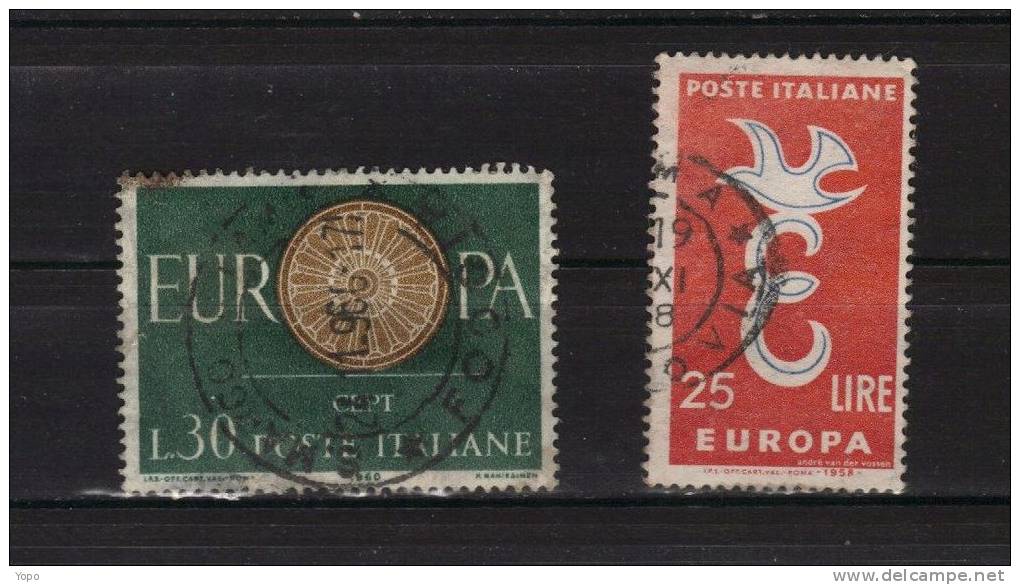 ITALIE:  « EUROPA»,  N°765 /  822 (2 Timbres) - Sonstige & Ohne Zuordnung