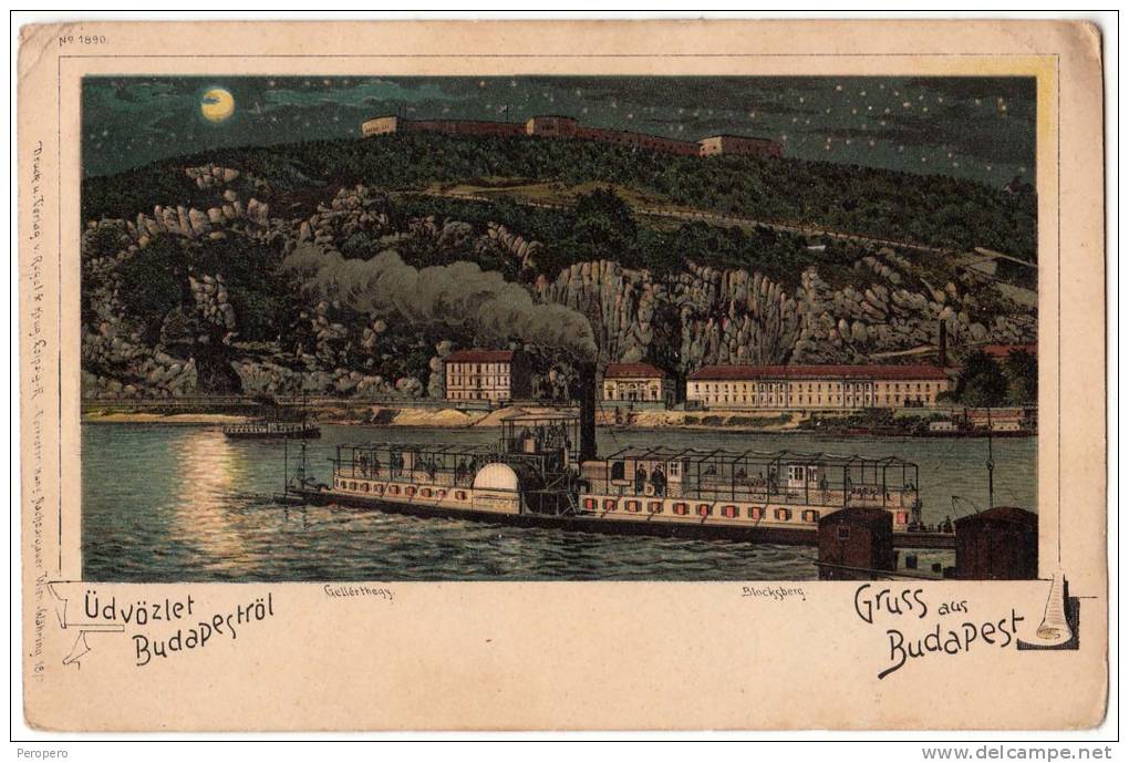 AK  UNGARN BUDAPEST  VERLAG REGEL& KRUG  No. 1890.  OLD POSTCARD VOR 1904 - Ungarn