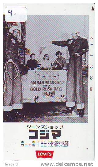 Télécarte Japon - Publicité JEANS LEVI'S (4) San Francisco America USA Related Japan Advertising Phonecard * JEWISH - Advertising