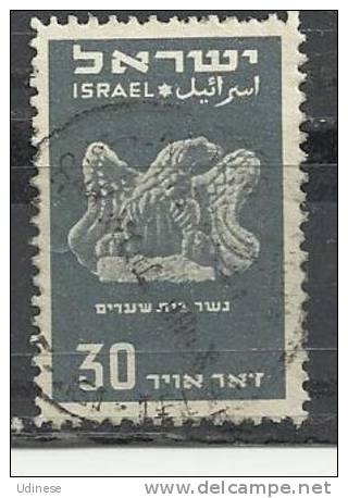 ISRAEL 1950 - AIR MAIL 30 - USED OBLITERE GESTEMPELT USADO - Used Stamps (without Tabs)