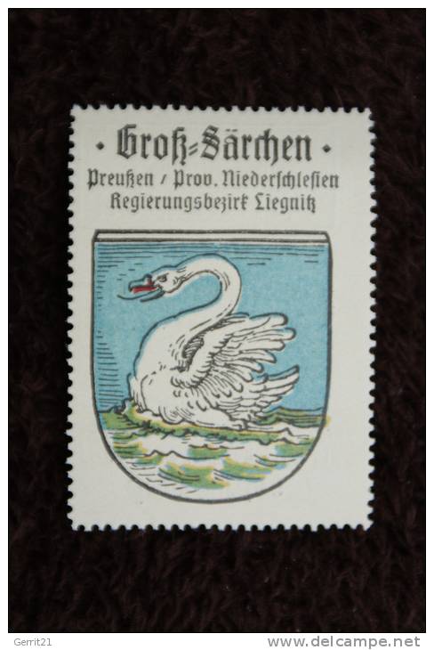 0-7706 LOHSA - GROSS - SÄRCHEN, Vignette - Stadtwappen - Schwan - Lohsa