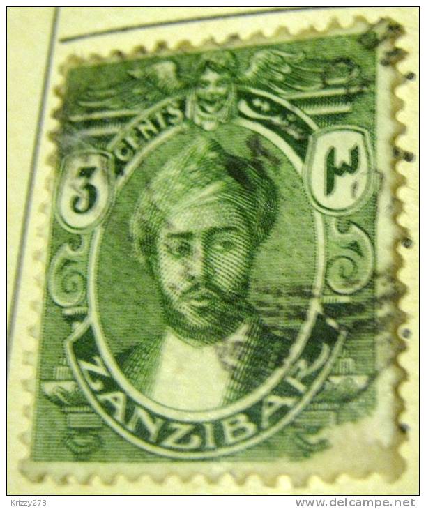 Zanzibar 1913 Sultan Kalif Bin Harub 3c - Used - Zanzibar (...-1963)