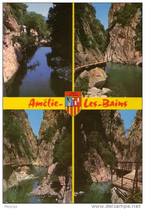 CPA - AMELIE LES BAINS - SOUVENIR DES GORGES DU MONDONY - PAP 4079 - Roussillon