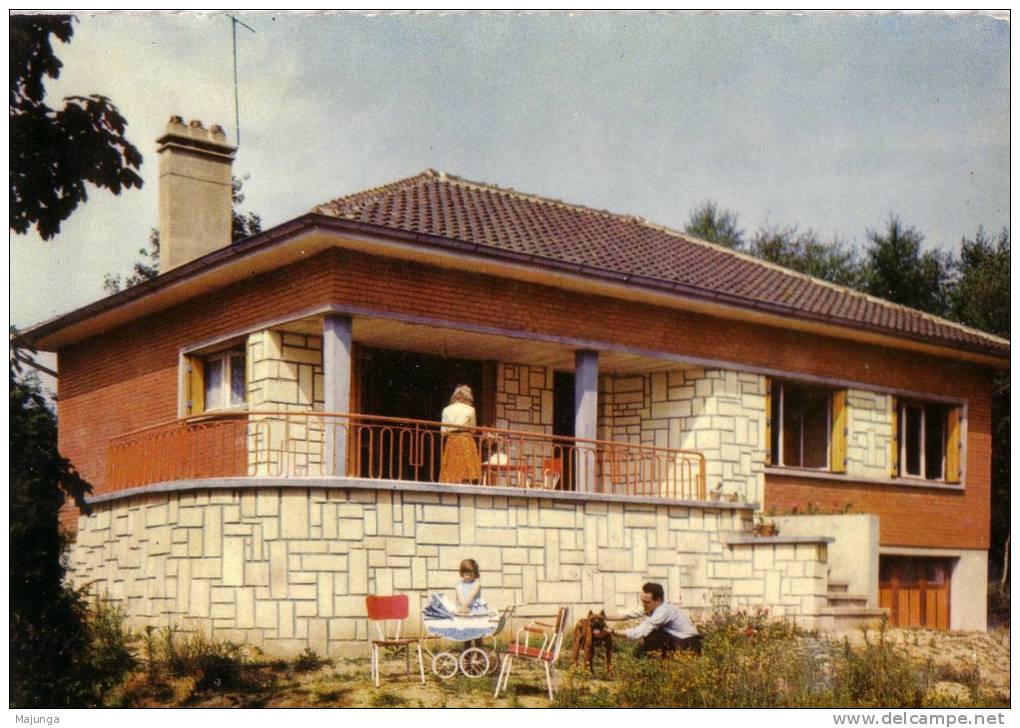 CPA - YERRES - ALLEE ROSSIGNOLS - MAISON FAMILLE LEVASSEUR - CONCOURS MAISONS 1956 - LE PARISIEN - OPG - DENTELEE - RARE - Yerres