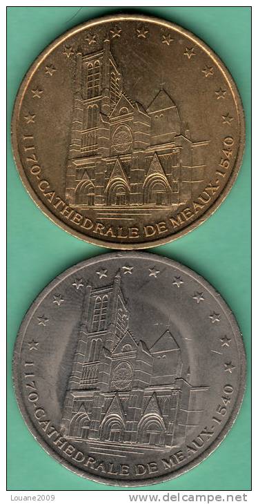 Lot 2 Pièces Monnaies 1 Et 2 Euro De Meaux 6 - 16 Mai 1998 Neuves - France