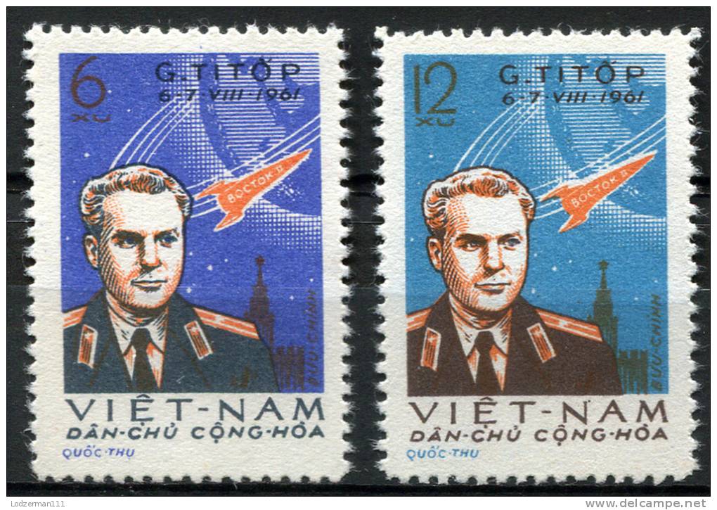 NORTH VIETNAM 1961 Titov - Sc.174-175 (Mi.181-182)  MNG (as Issued) VF - Vietnam