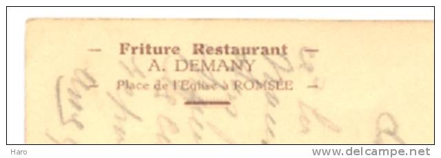 ROMSEE - L´Eglise - Publicité  Friture-Restaurant A. Demany  (Y217)hon - Fléron
