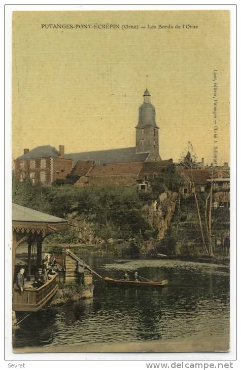 PUTANGES-PONT-ECREPIN - Les Bords De L'Orne. Carte Toilée - Putanges