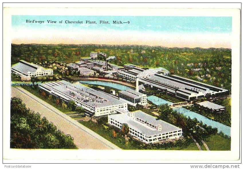 Bird's-eye View Of Chevrolet Plant, Flint, Mich. - & Industry - Flint