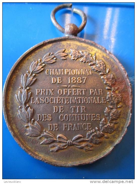 Médaille/Société Nationale De Tir Des Communes De France/Championnat/1887    D53 - Autres & Non Classés