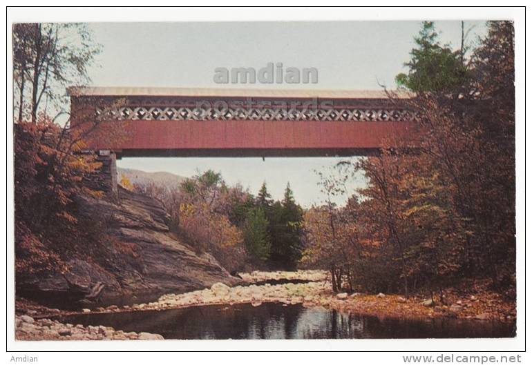 USA ARLINGTON, VERMONT VT - COVERED BRIDGE ~vintage C1950s-1960s Postcard  [c2316] - Other & Unclassified