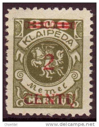 Memel Klaipeda / Y&T No 149** Mi Nr 167AI** / 45 Euros - Klaipeda 1923