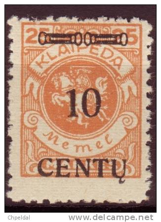 Memel Klaipeda / Y&T No 151** Mi Nr 169AI** / 50 Euros - Klaipeda 1923