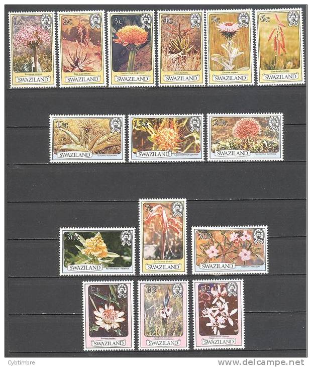 Swaziland, Serie Courante Yvert N°340/354**; Fleurs, Luxe - Swaziland (1968-...)