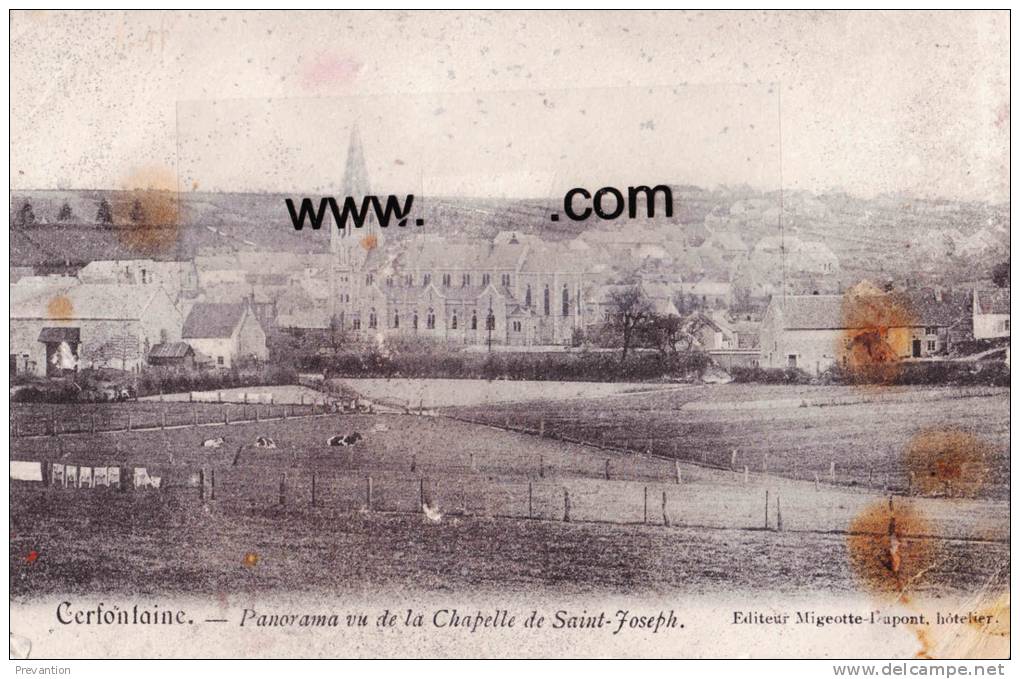 CERFONTAINE - Panorama Vu De La Chapelle De Saint-Joseph - Superbe Carte Circulée 1904 - Cerfontaine