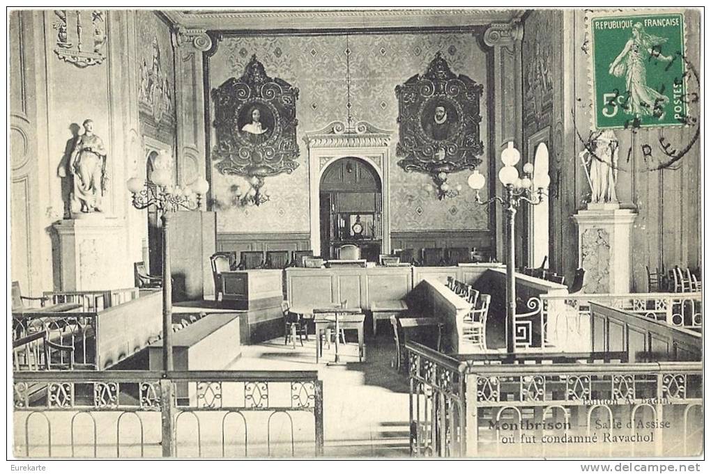 LOIRE 42.MONTBRISON LOT DE 2 CARTES SALLE DES ASSISES - Montbrison