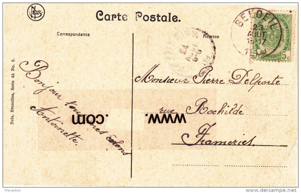 BELOEIL - Château - Cour D'Honneur - Superbe Carte Circulée 1909 - Beloeil