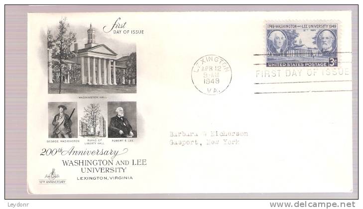 FDC Washington And Lee University - 1941-1950