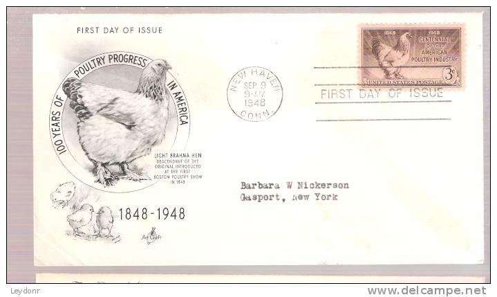 FDC Poultry Industry - 1941-1950