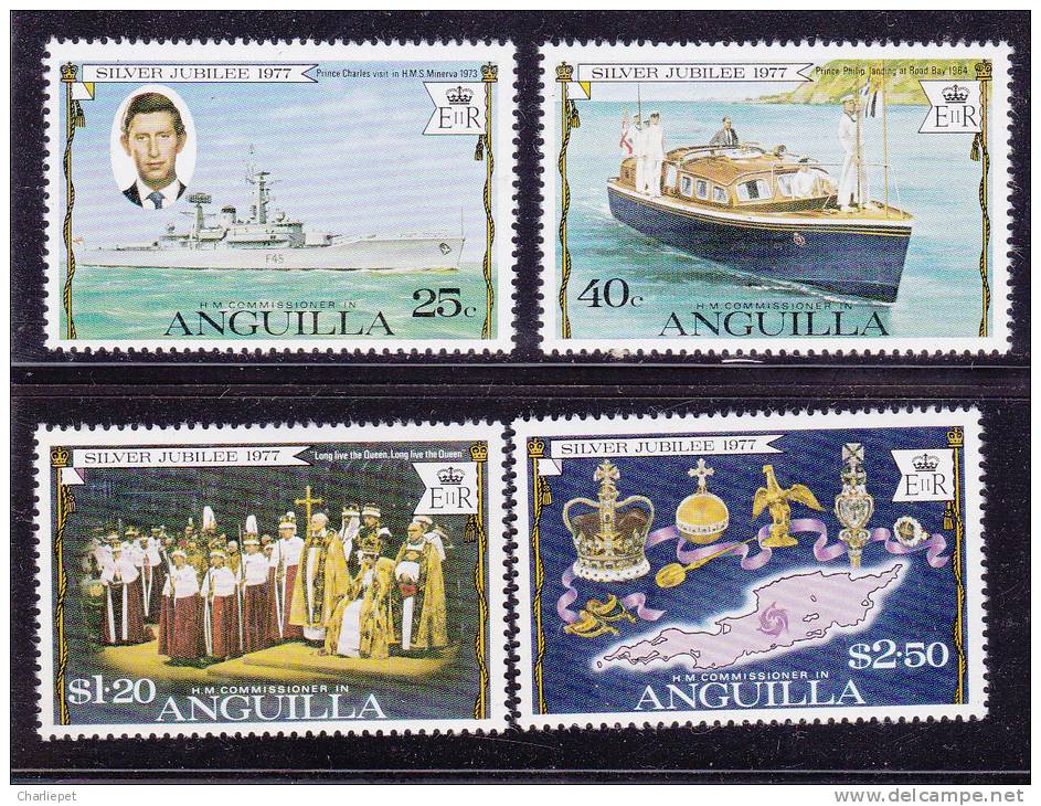 Anguilla Scott # 271-74  MNH Silver Jubilee QEII Ships - Anguilla (1968-...)