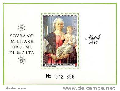 1987 - Sovrano Militare Ordine Di Malta BF 23 Quadro Di Piero Della Francesca   ++++++++ - Paintings