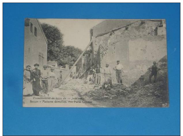 CPA 13 SALON Tremblement De Terre 1909 Maisons Demolies Rue Porte Coucou RARE - Salon De Provence