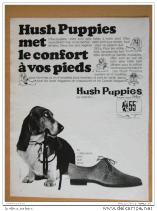 Pub Papier 1967 Voiture Automobile DAF Automatique Ligne Italienne Au Dos Chaussure Chien Hush Puppies - Publicités