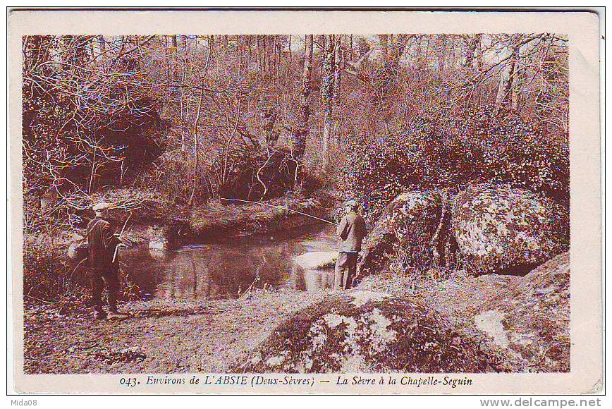 79. ENVIRONS DE L'ABSIE . LA SEVRE A LA CHAPELLE SEGUIN. ANIMATION - L'Absie