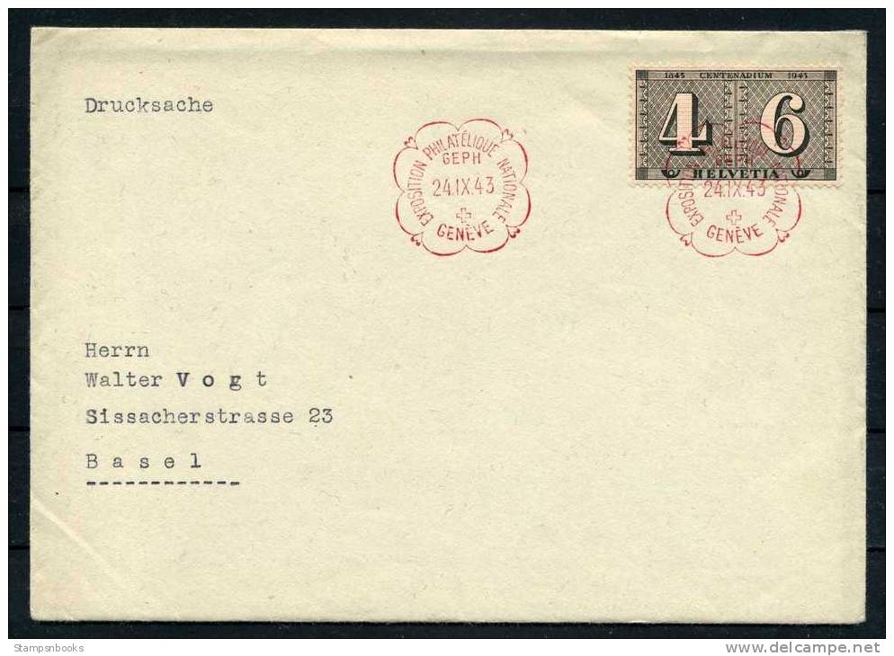 1943 Switzerland Geneva Philatelic Exhibition Cover - Philatelic Exhibitions