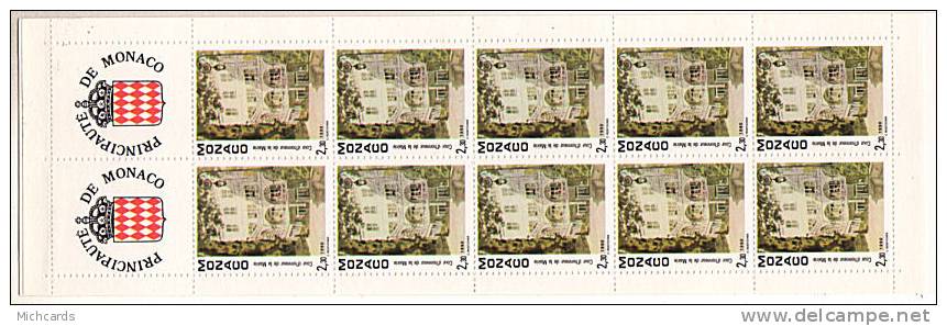 Timbres MONACO 1990 - La Cour D Honneur De La Mairie (1709) - Carnet Neuf Non Plié (Yvert C 6) - Booklets