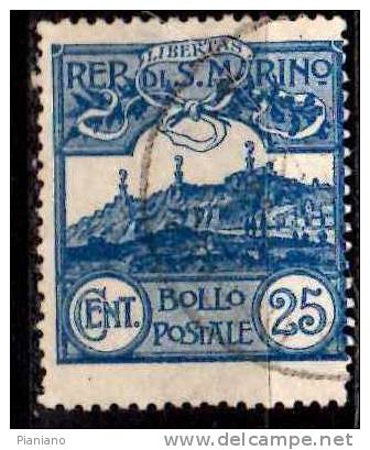 PIA -  SAN  MARINO  - 1903 : Veduta   -  (SAS  38) - Used Stamps