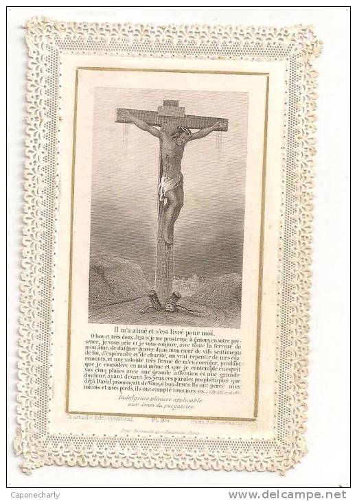 LOT DE 4 IMAGE S PIEUSE S GRAVURE DENTELLE 19 ème ATTENTION CE NE SONT PAS DES CANIVET S - Images Religieuses