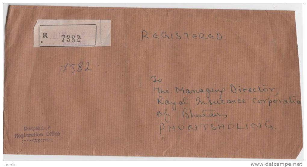 Bhutan Cover, Remote Post Office Postmark, Commercial Cover, Condition As Per The Scan - Bhutan