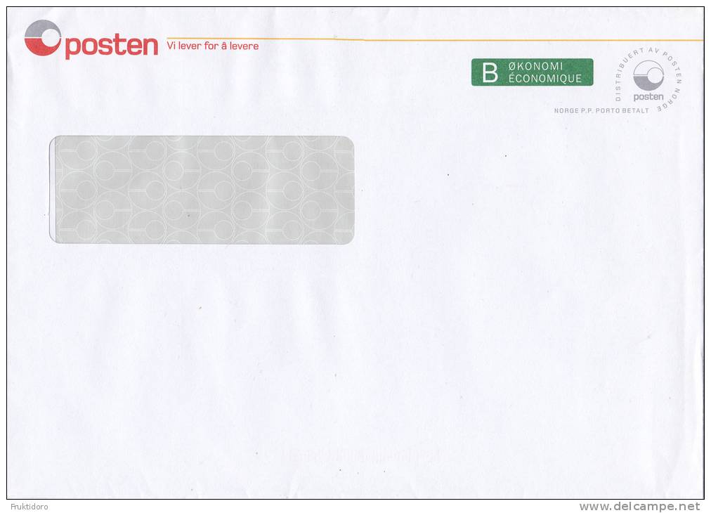 Norway Envelope Port-Payé B Economy - Variedades Y Curiosidades