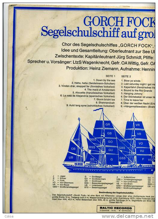 Gorch Fock Segelschulschiff Auf Grosser Fahrt - Autres - Musique Allemande