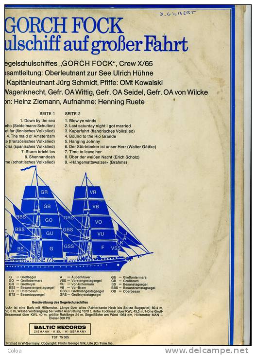 Gorch Fock Segelschulschiff Auf Grosser Fahrt - Autres - Musique Allemande