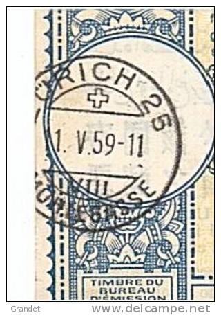 SUISSE - COUPON REPONSE INTERNATIONAL  - ZURICH - 1959 - SURCHARGE - RARE. - Post