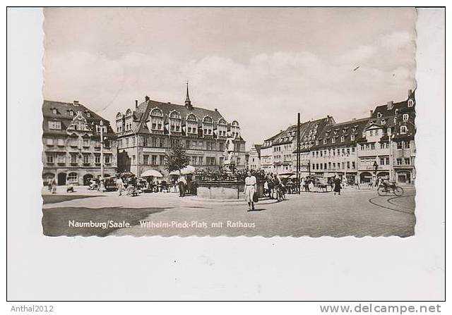 AK Geschäft Carl Precht Wilhelm-Pieck-Platz Naumburg Saale Fahrrad Sw 5.9.1963 - Naumburg (Saale)