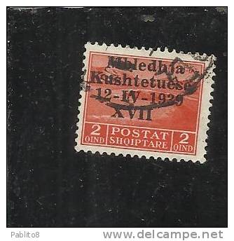 ALBANIA 1939 ASSEMBLEA COSTITUENTE 2Q TIMBRATO - Albanie