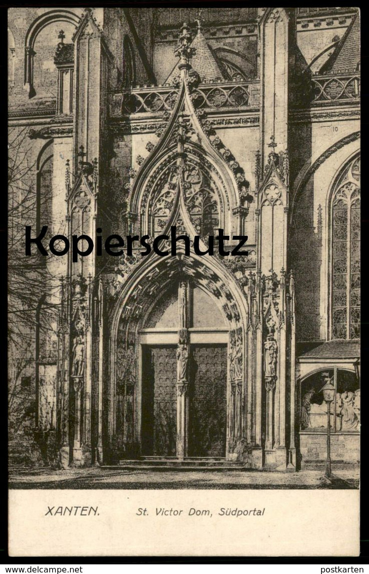 ALTE POSTKARTE XANTEN ST. VICTOR DOM 1918 SÜDPORTAL Portal Kirche Church église Postcard Cpa AK Ansichtskarte - Xanten